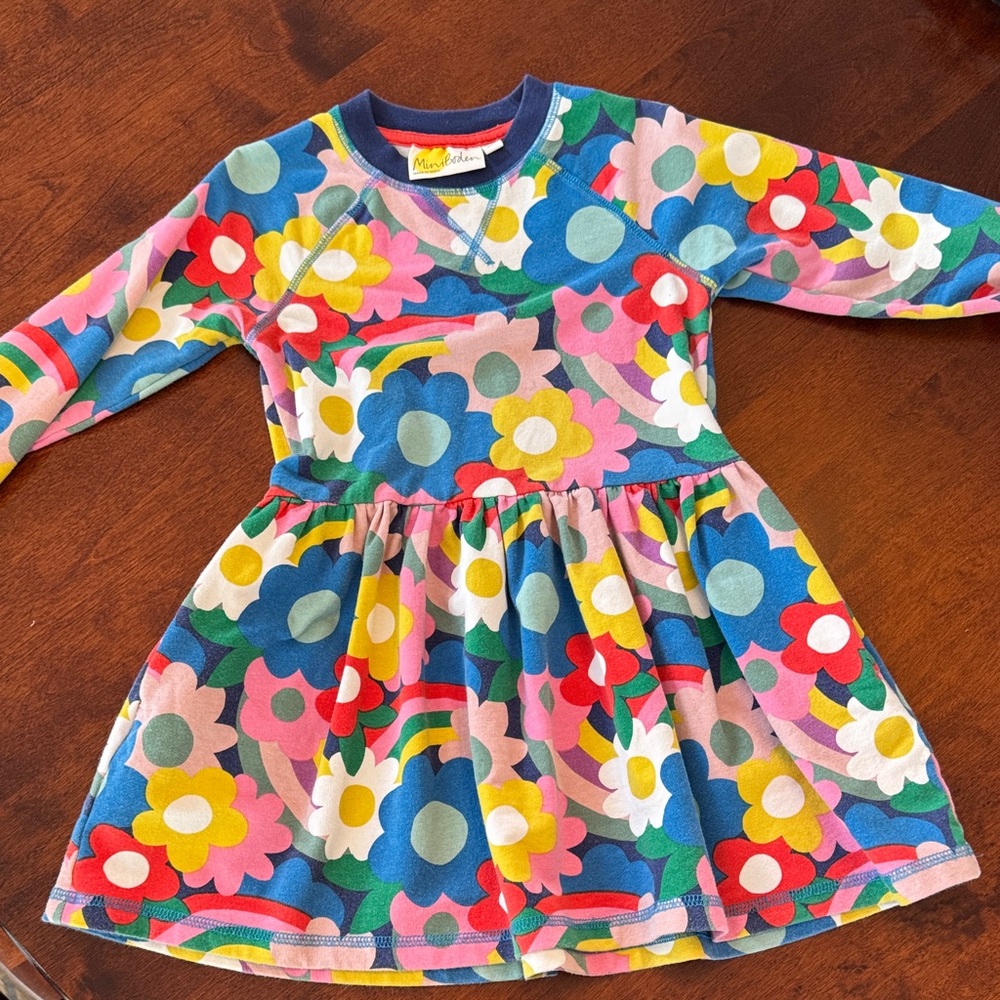 Mini Boden Colorful Floral Kids Dress